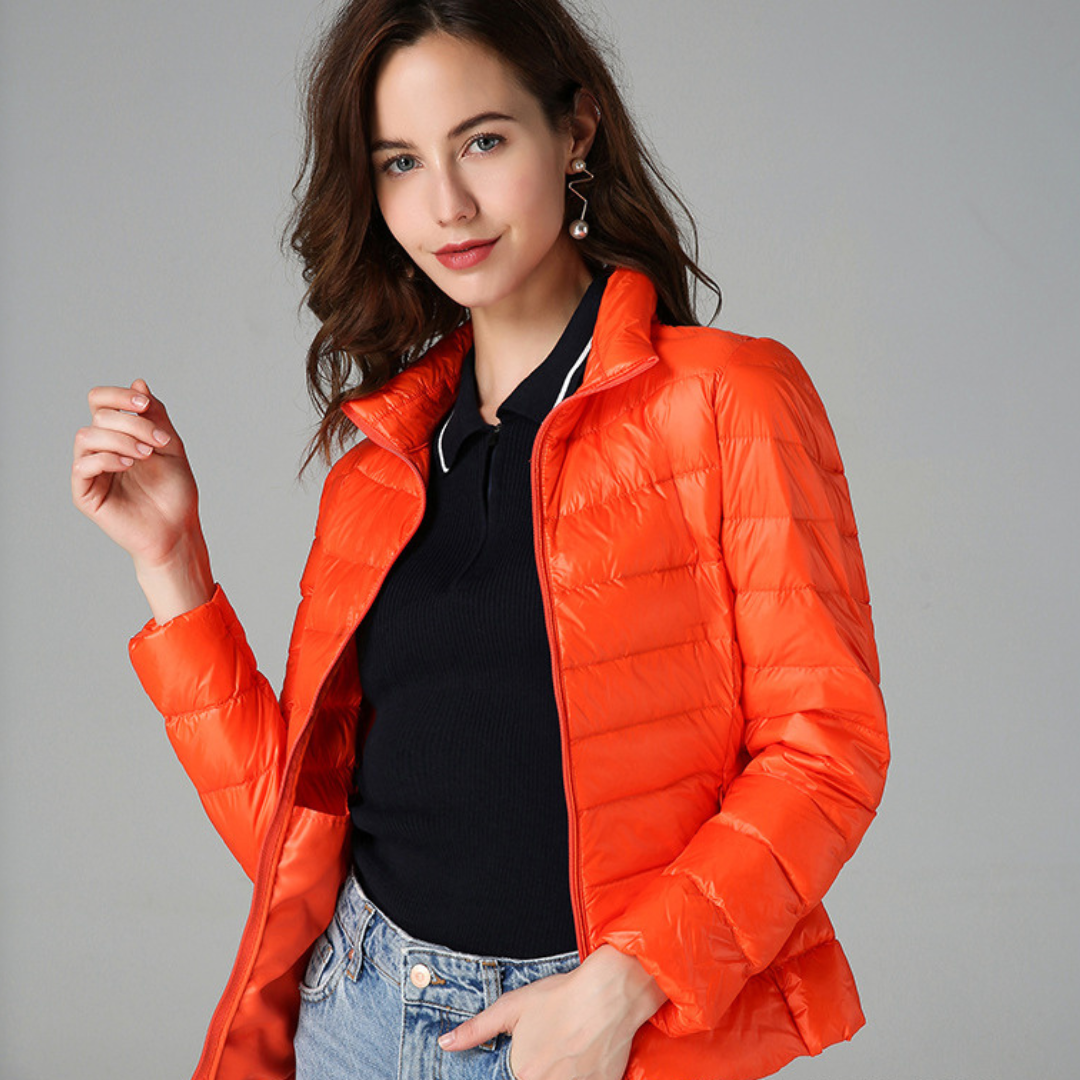Rhoselle - Veste En Duvet Ultralégère Avec Plis Sophistiqués