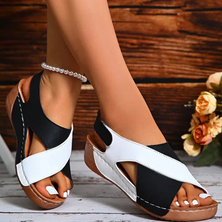 Milena - Sandales Orthopédiques avec Talon Oblique Ultra Confortables pour Femme