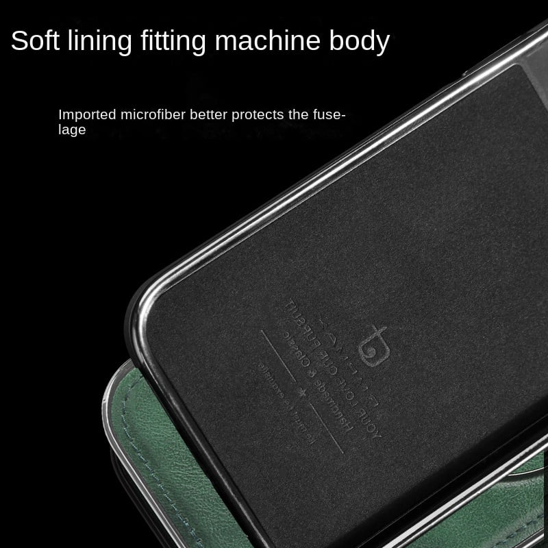 Jalira - Housse de téléphone iPhone en cuir luxueux avec support invisible