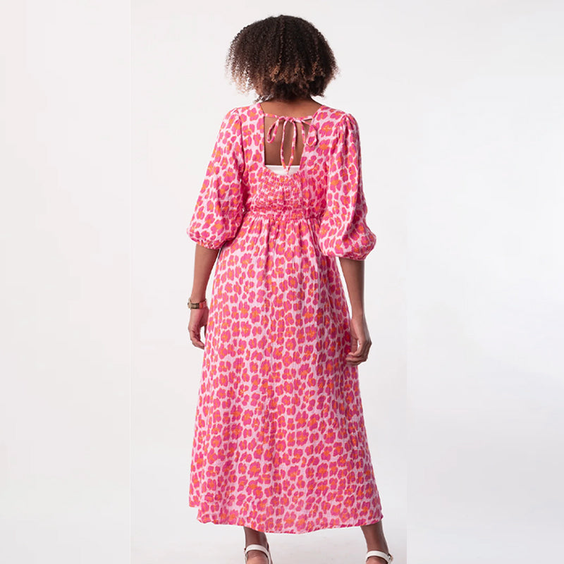 Cenovia - Robe Imprimée Femme à Décolleté V Élégant