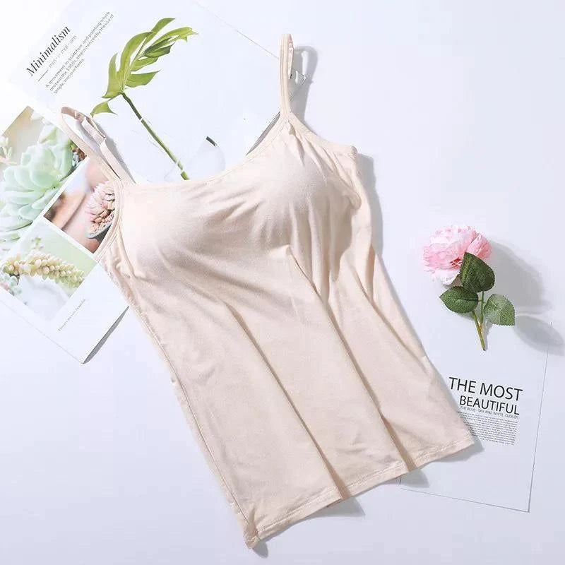 Noura - Camisole avec soutien-gorge intégré et coussin