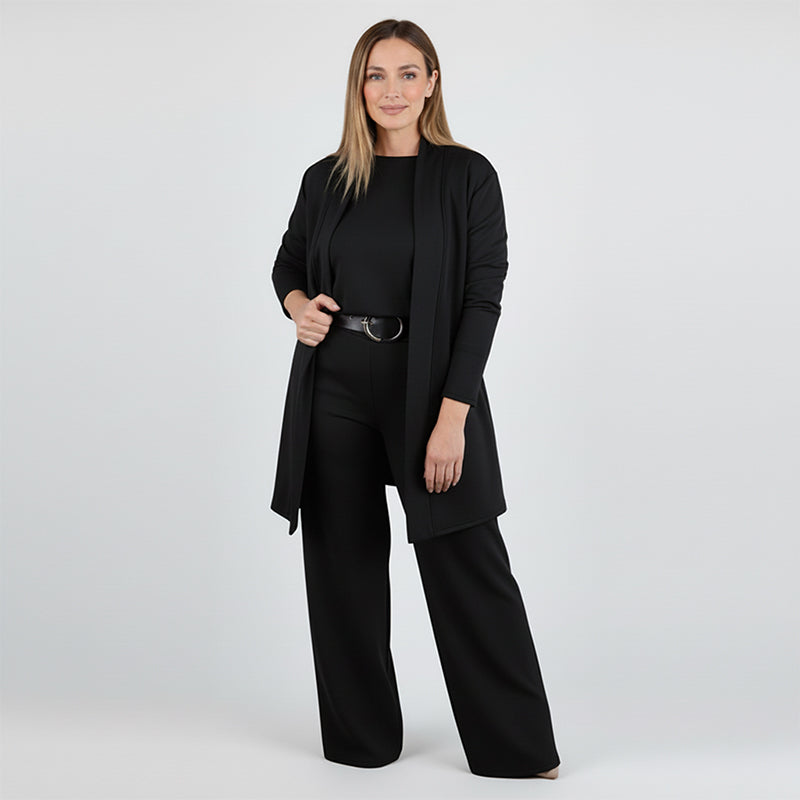 Edda - Ensemble femme trois pièces avec cardigan long élégant