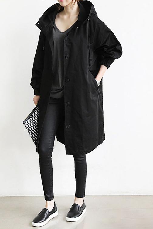 Henriette - Cardigan long femme élégant à col et poches