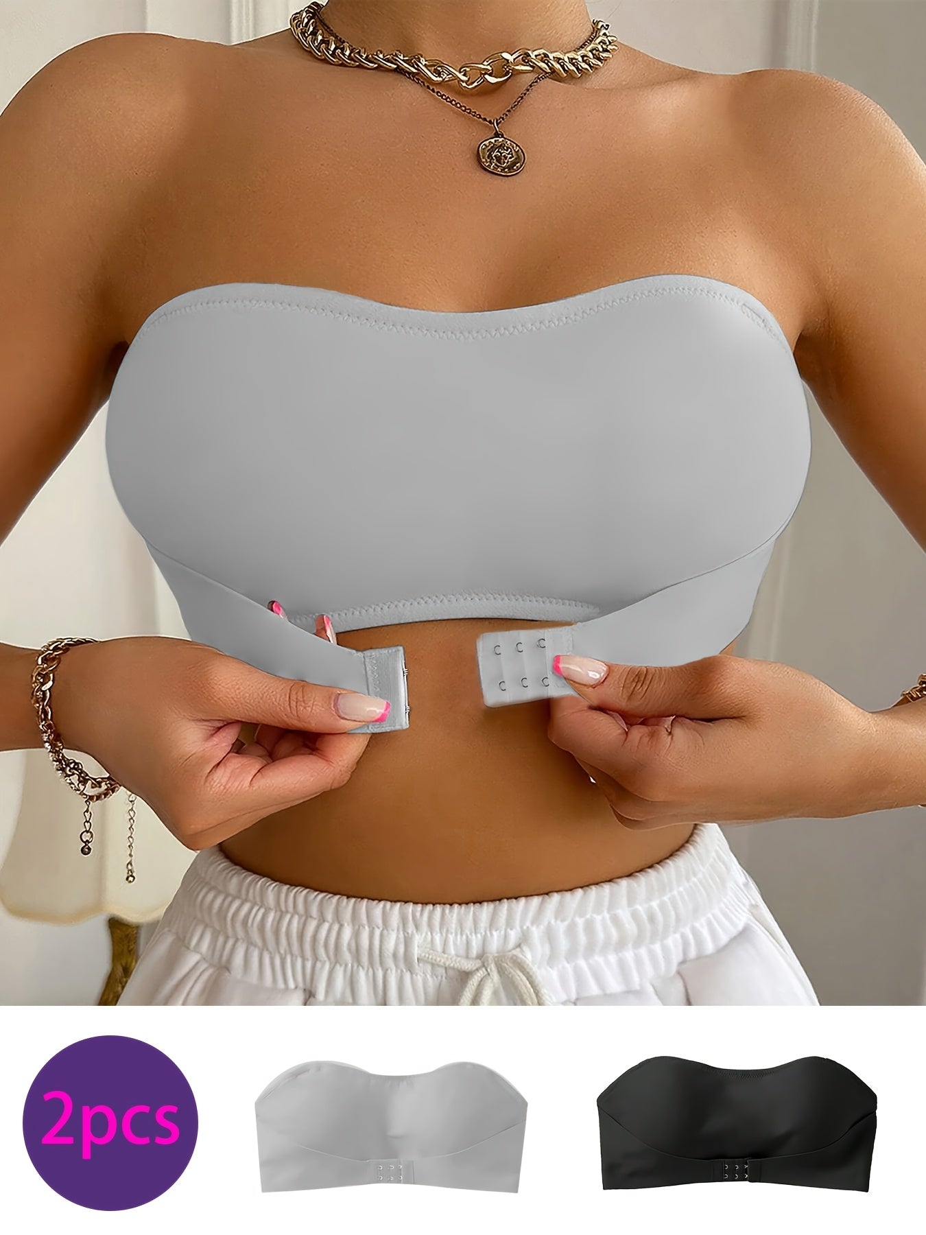 Saphira - Ensemble 2 pièces avec bandeau sans armatures ni coussinets
