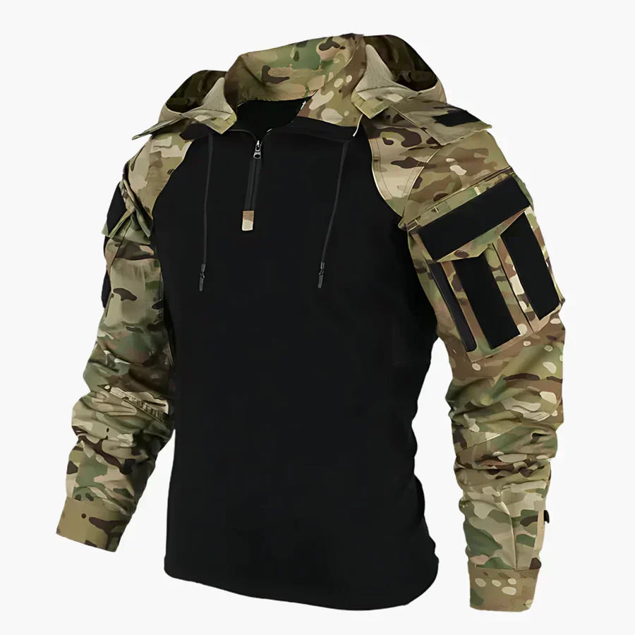 Isaac - Sweat homme outdoor respirant avec capuche et manches contrastées