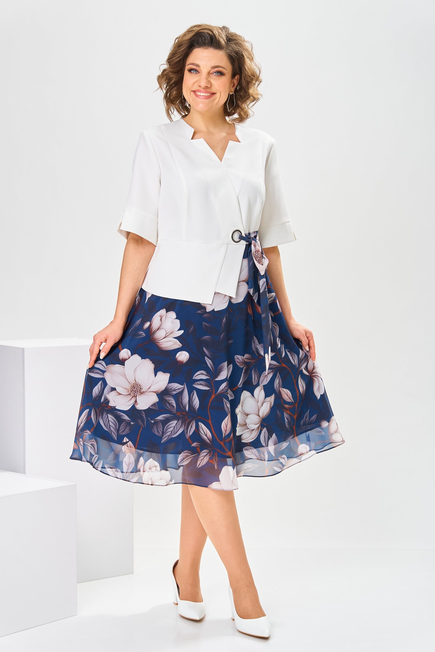 Adelisa - Robe en Coton et Soie de Haute Qualité pour une Élégance Naturelle