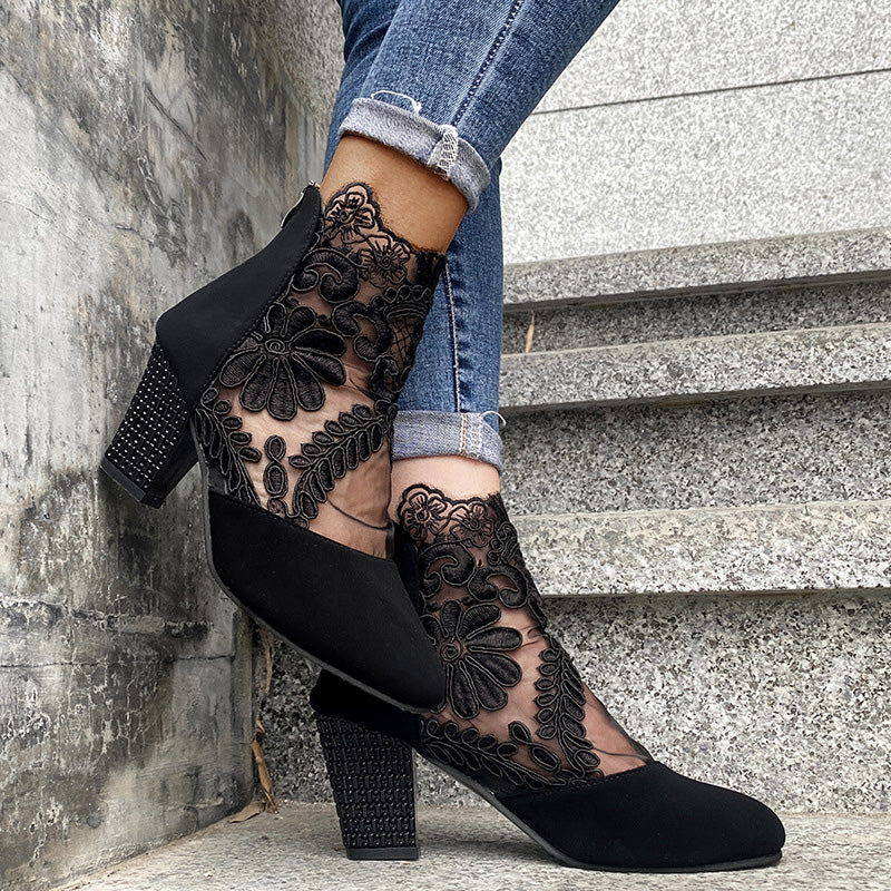 Capucine - Bottines Élégantes en Dentelle