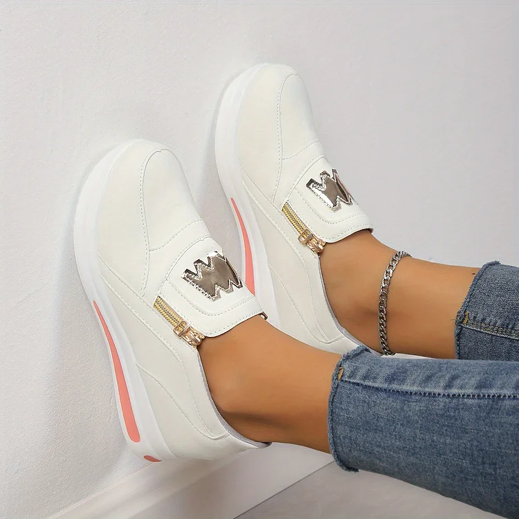 Nella - Chaussures Orthopédiques Confortables avec Plateforme Casual Slip-on pour Femme