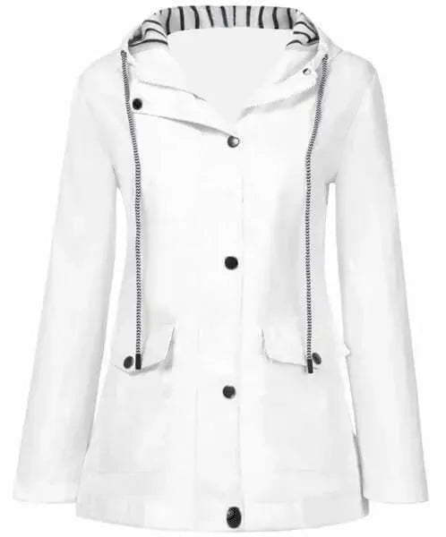 Marjolaine - Veste femme imperméable à capuche avec poches pratiques