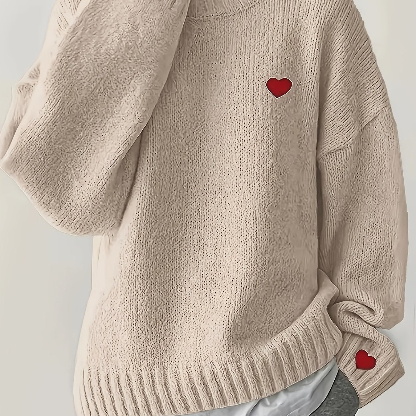 Lunetta - Pull Cœur Tricot Décontracté