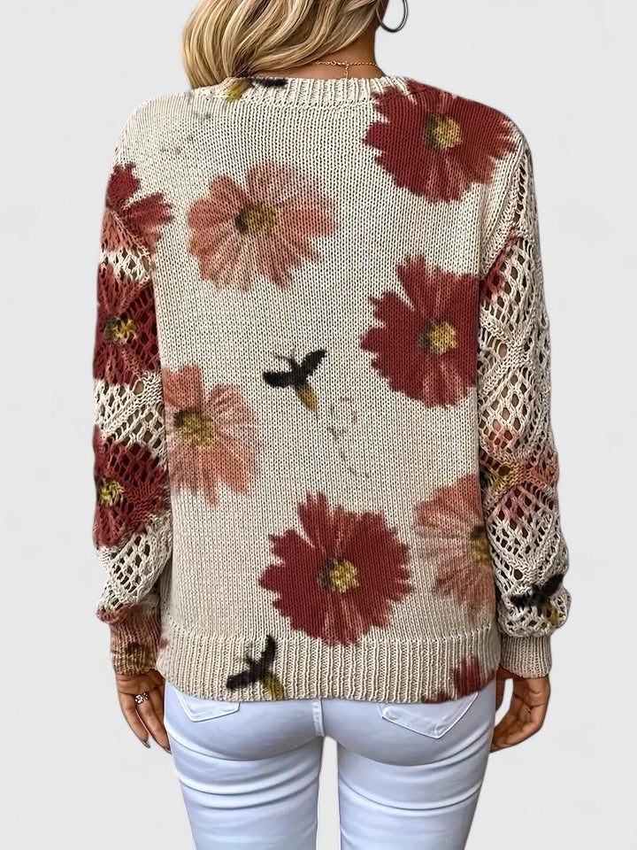 Marisavina -  Pull Floral Vintage Élégant