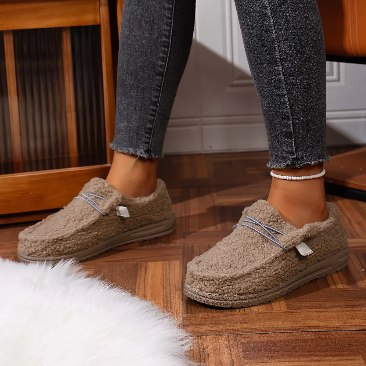 Kaelirae - Chaussons Douillets En Tissu Teddy