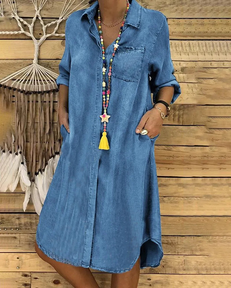 Eleora - Robe Longue Vintage en Jean