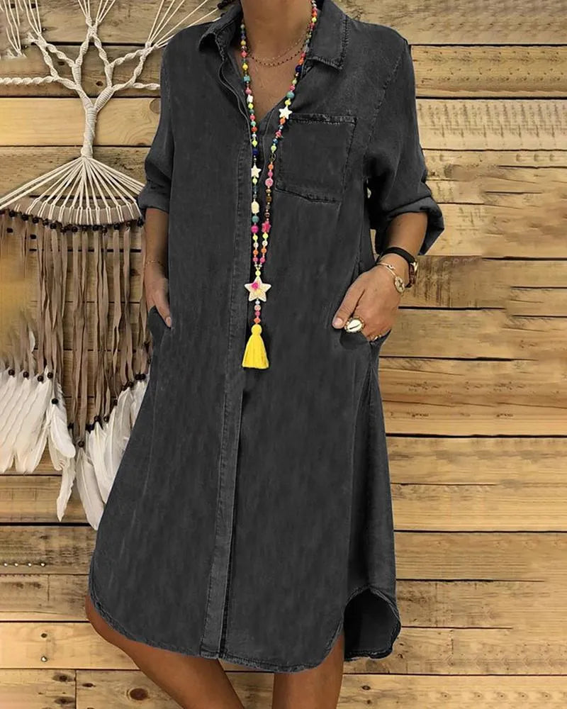 Eleora - Robe Longue Vintage en Jean