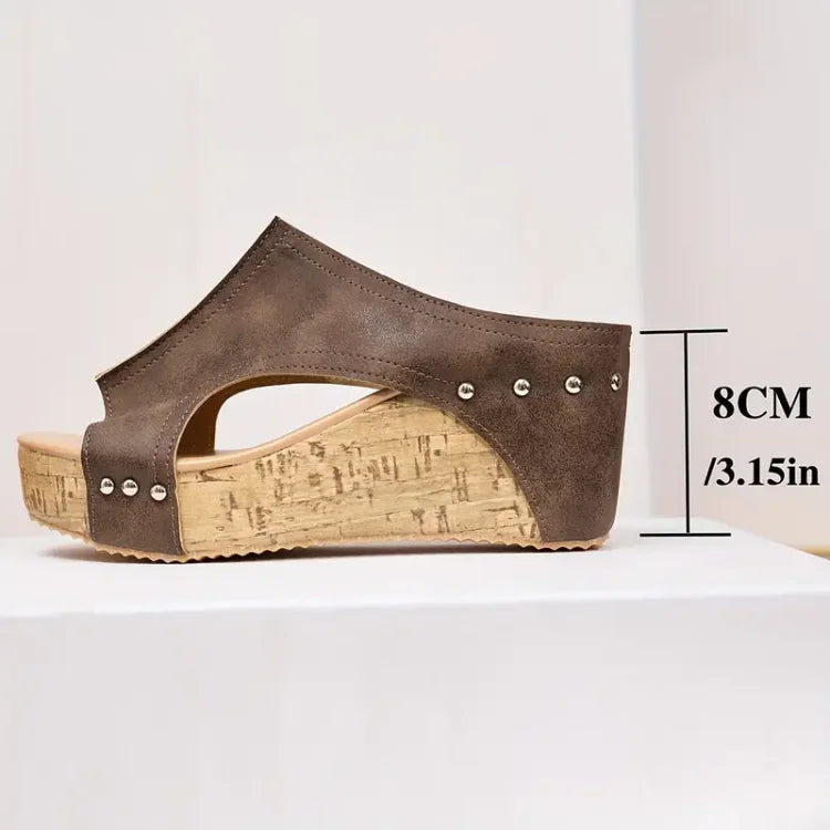 Cyravynne - Sandales compensées femme confortables à soutien orthopédique
