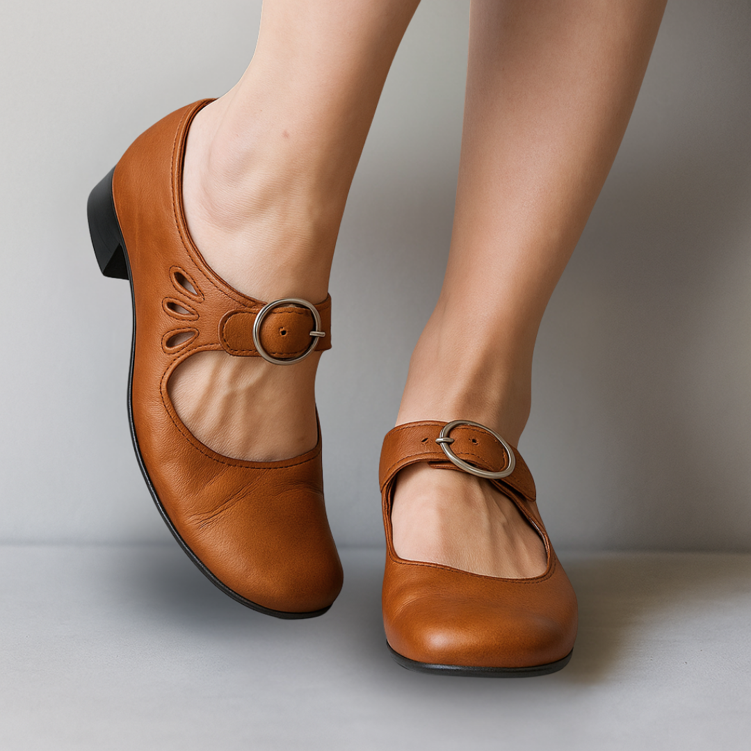 Ivelina - Sandales Orthopédiques en Cuir avec Semelle Confortable