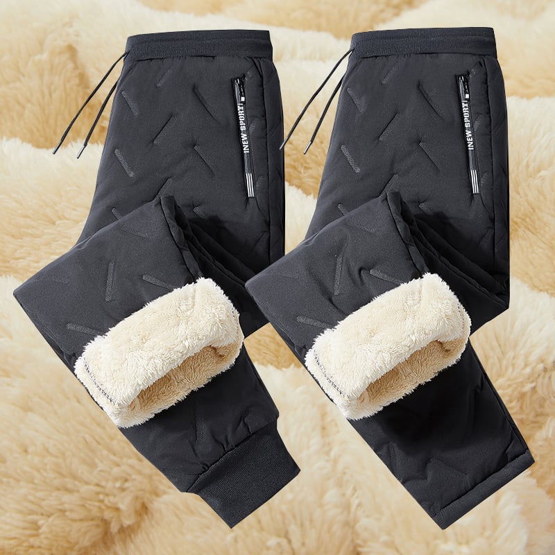 Annika - Pantalon de survêtement en laine d'agneau chaud et coupe-vent