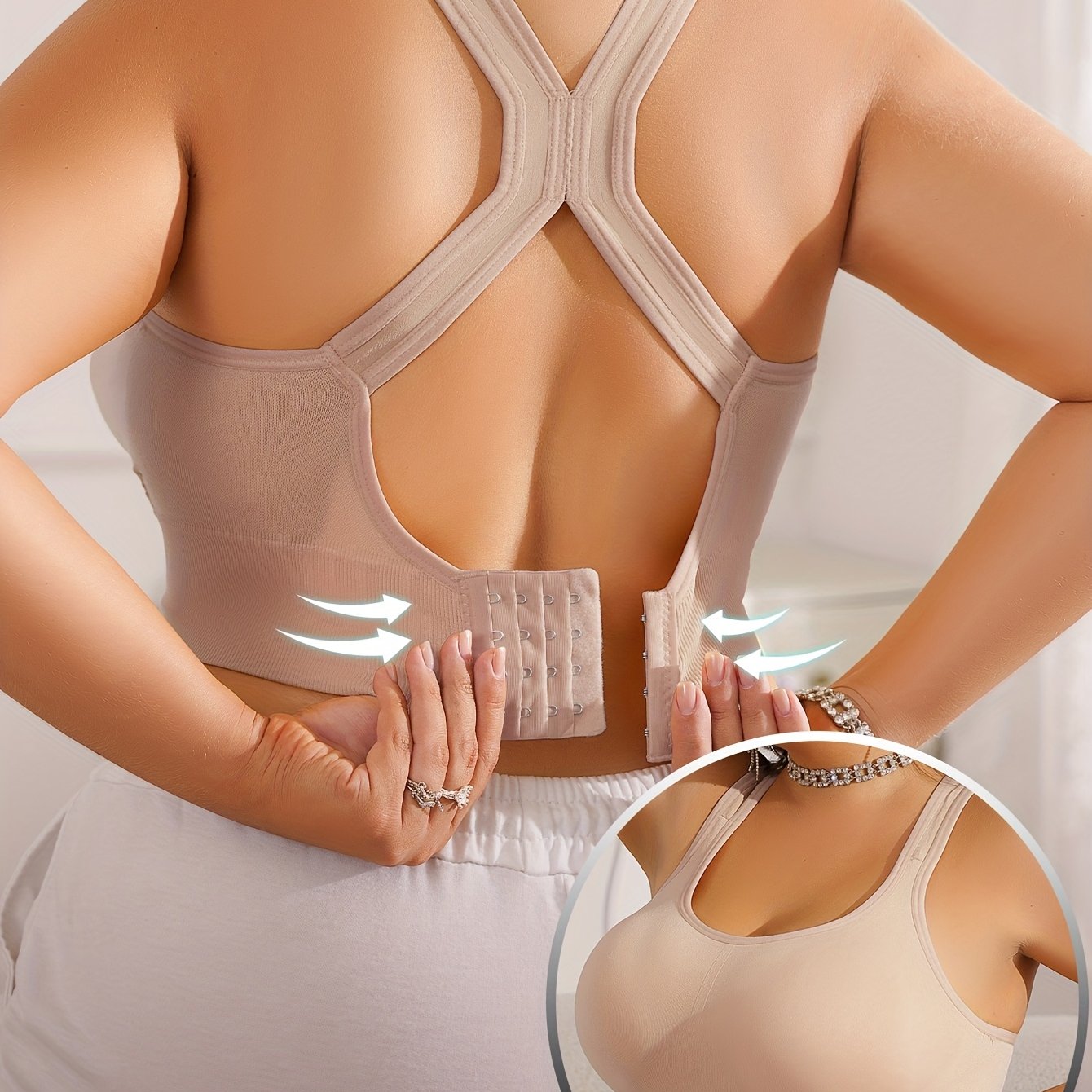 Vittoria - Brassière Sportive Grande Taille avec Coussinets Amovibles et Bretelles Réglables