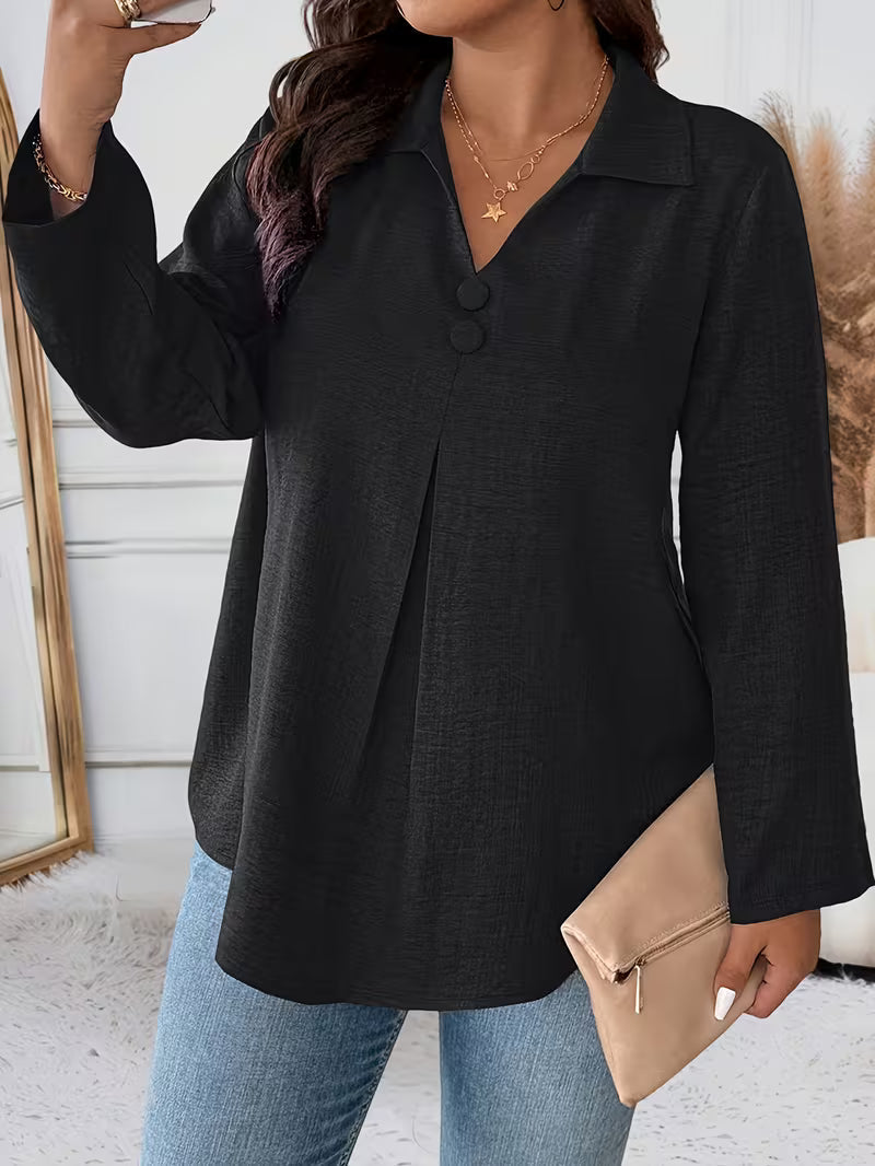 Elmyra - Chemise Fluide Boutonnée Élégante
