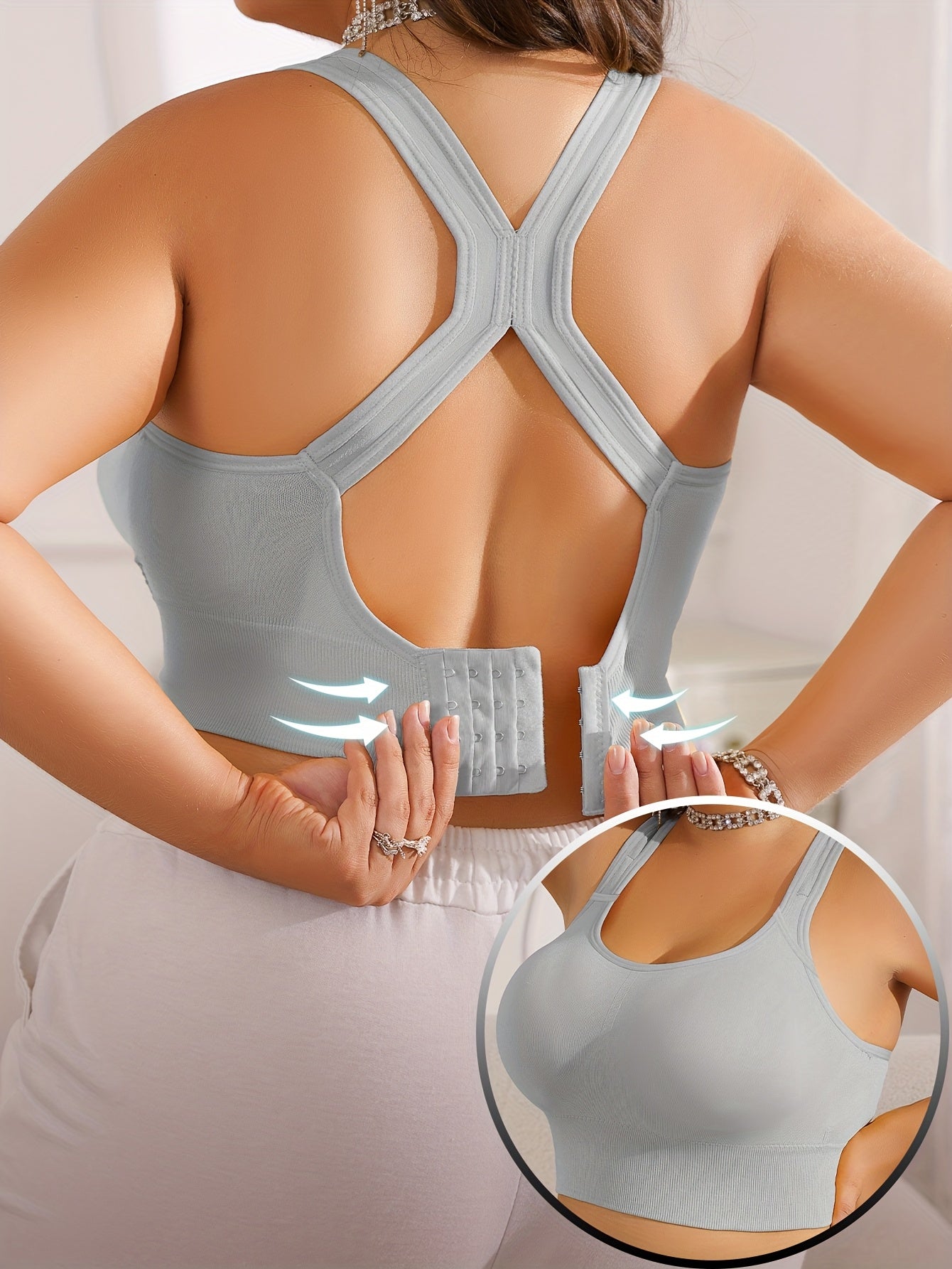 Vittoria - Brassière Sportive Grande Taille avec Coussinets Amovibles et Bretelles Réglables