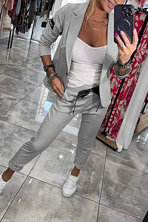 Rosindra - Ensemble deux pièces avec veste fluide et pantalon jogging confortable