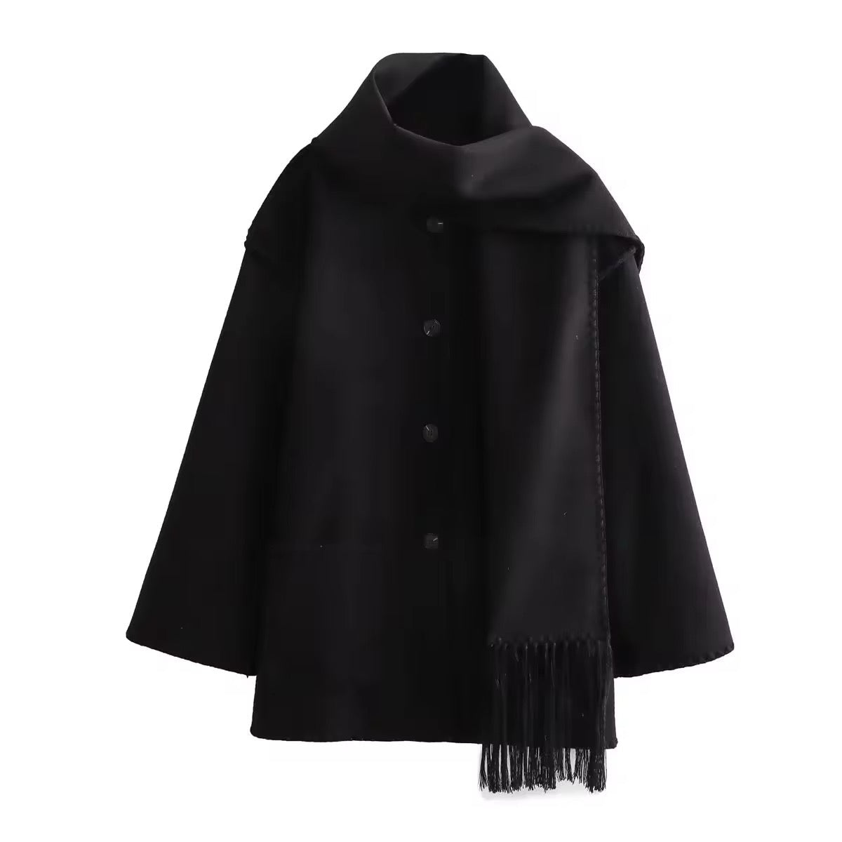 Antoinette - Manteau Élégant avec Col Rond et Poches