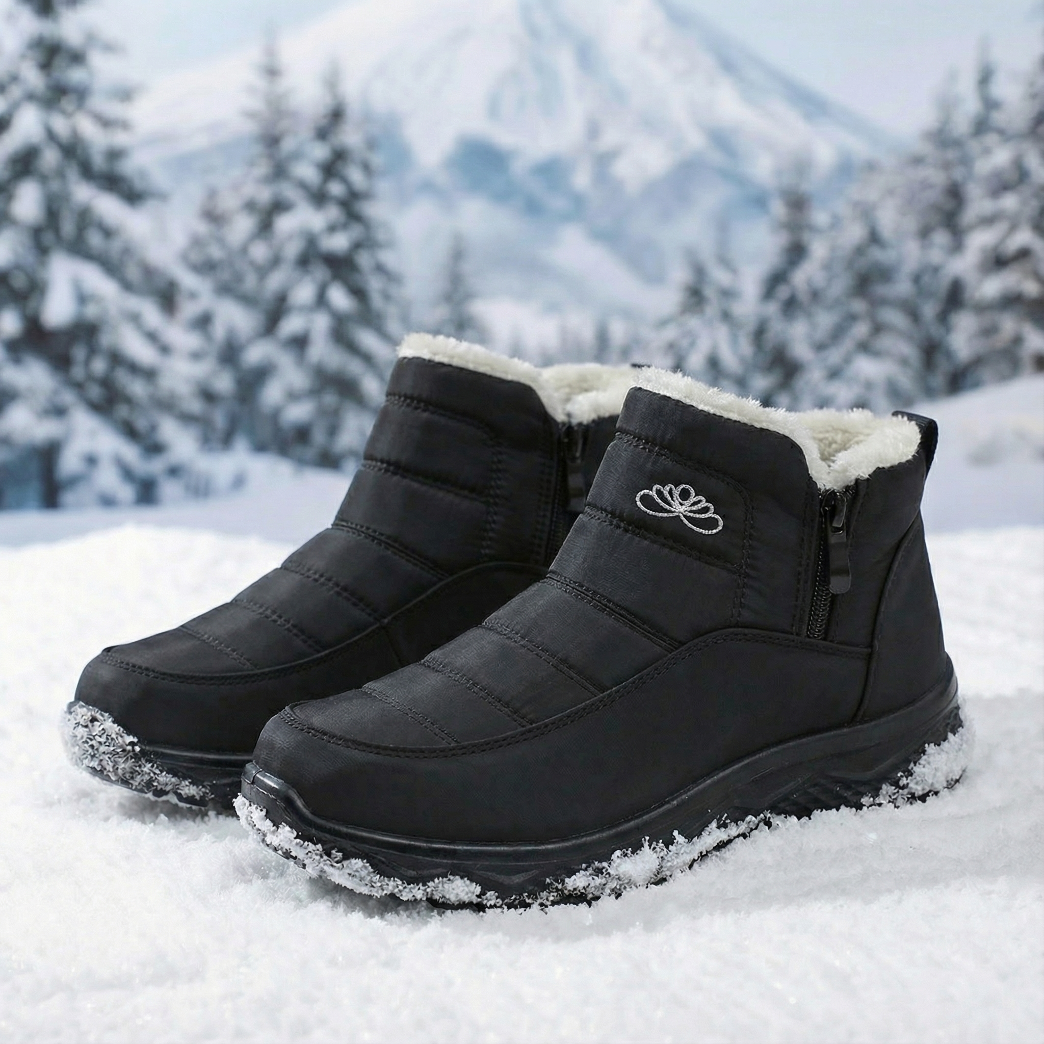 Oravellivra - Bottes de Confort en Polaire Basses