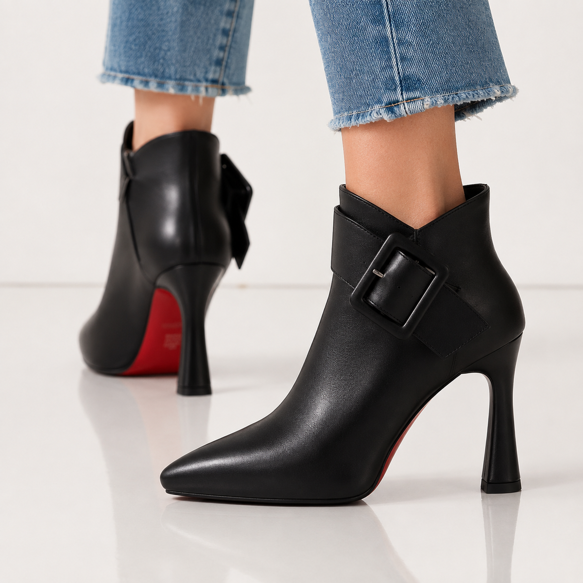 Gea - Bottines femme à boucle et talon fin