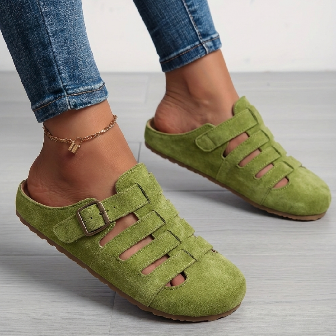 Lythoria - Sandales mules femme confort respirant style décontracté moderne