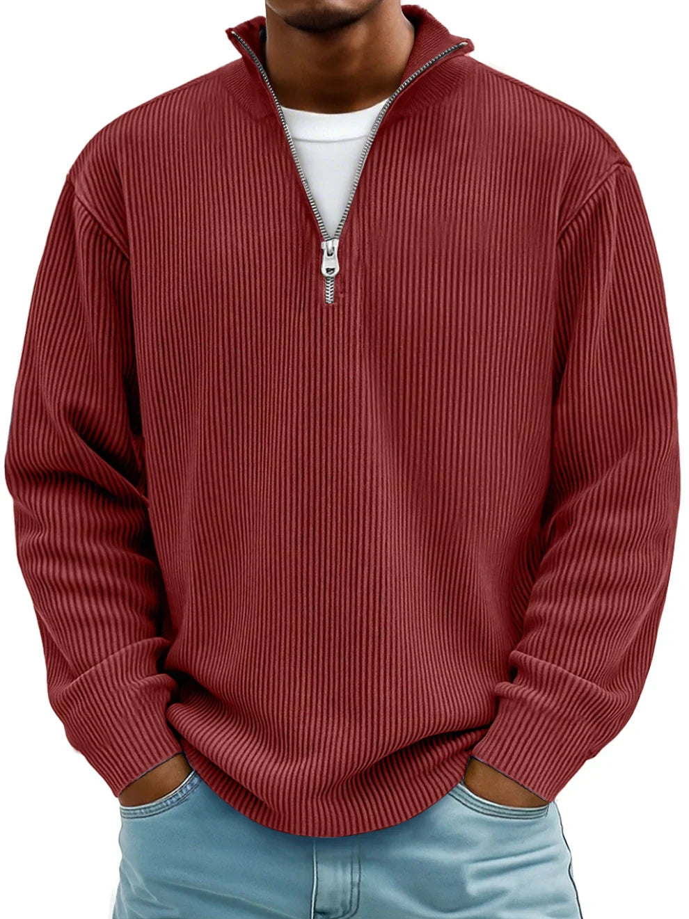 Julian - Pull Demi-Zip Tendance et Stylé pour Hommes