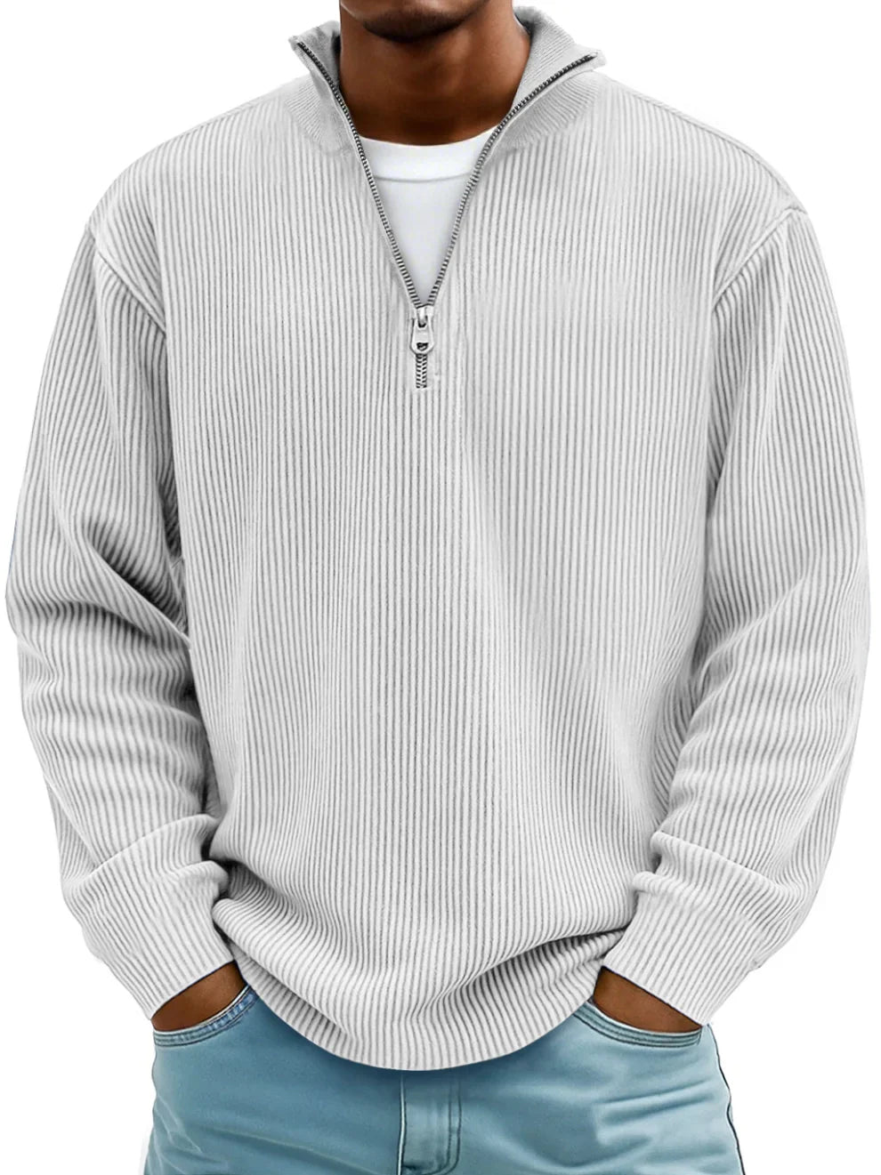 Julian - Pull Demi-Zip Tendance et Stylé pour Hommes