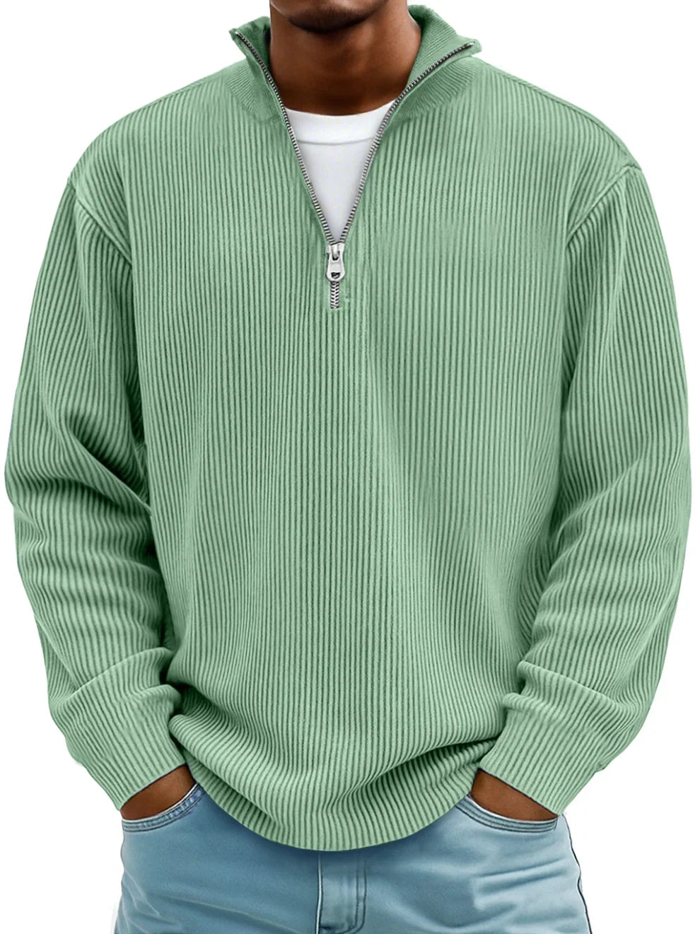 Julian - Pull Demi-Zip Tendance et Stylé pour Hommes