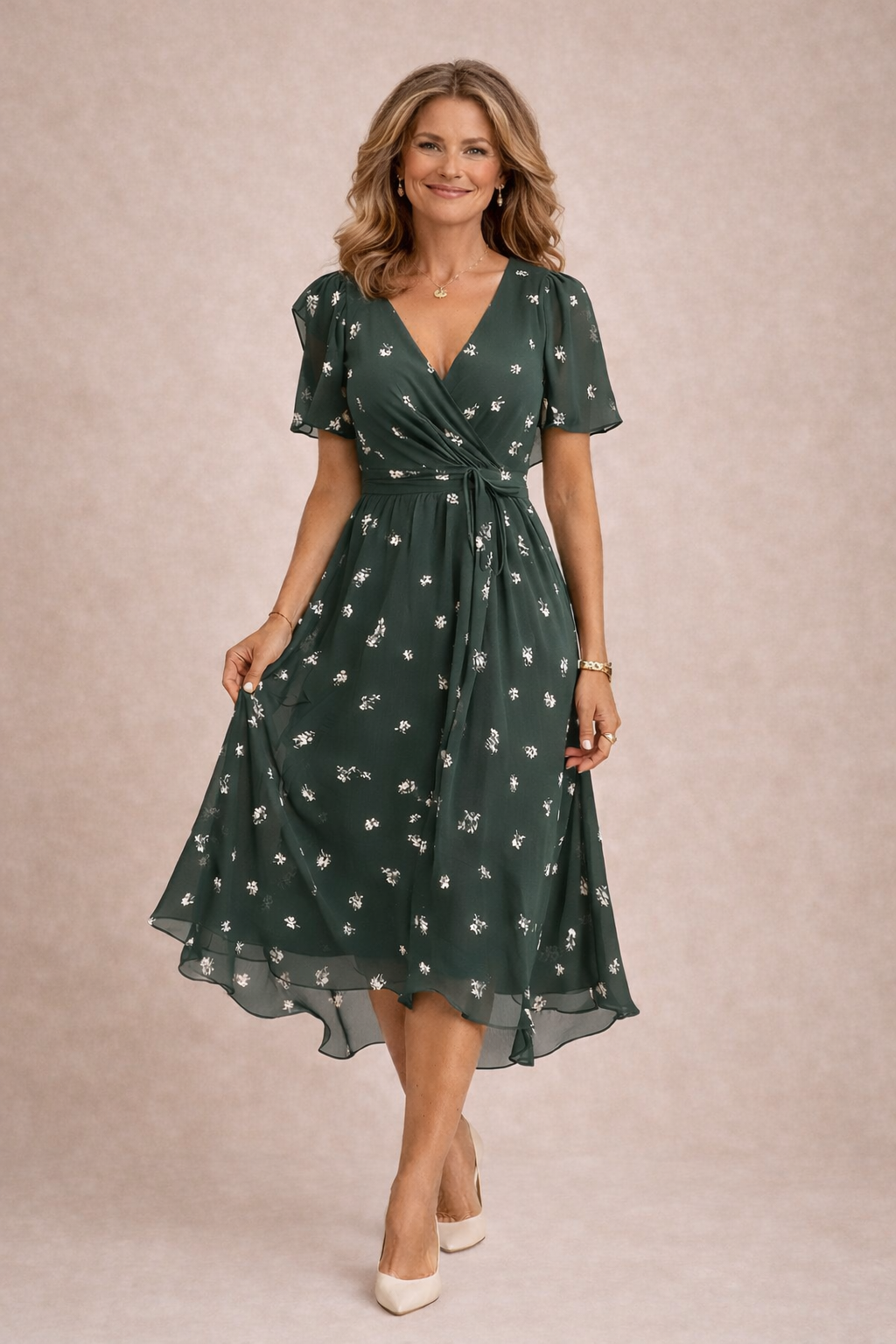 Kaedra - Robe Fluide Florale Élégante