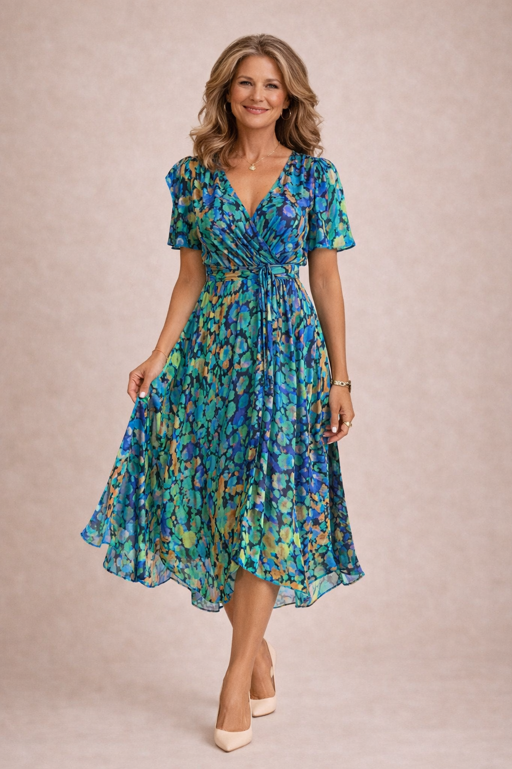 Kaedra - Robe Fluide Florale Élégante