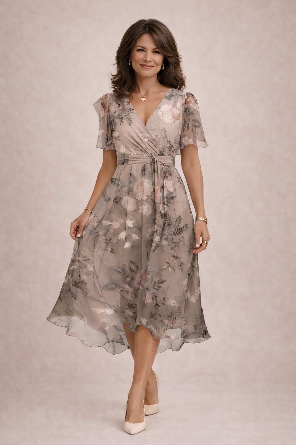 Kaedra - Robe Fluide Florale Élégante