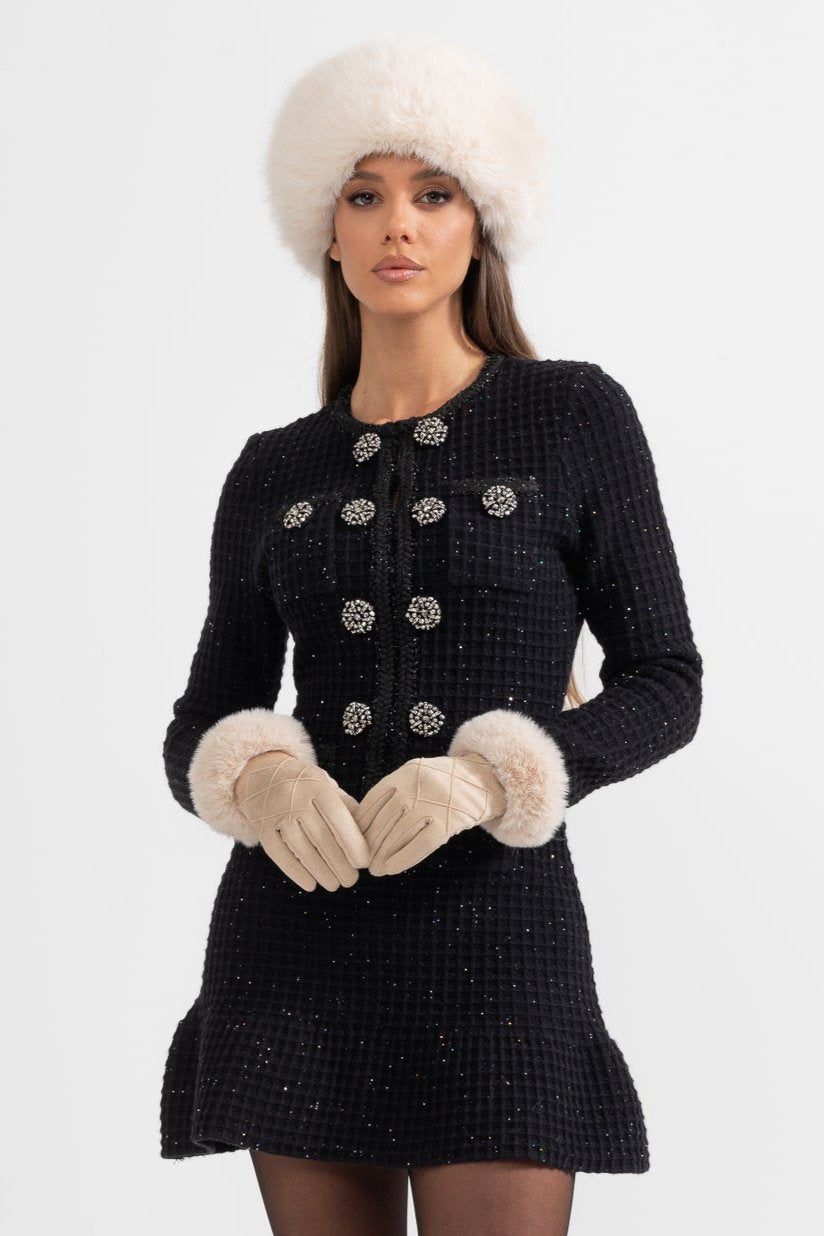 Colette Robe en maille longueur genou