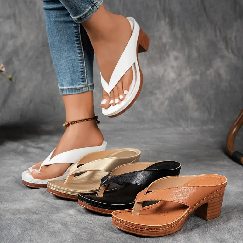 Fynavelle - Sandales femme à talon confortable et semelle ergonomique élégante