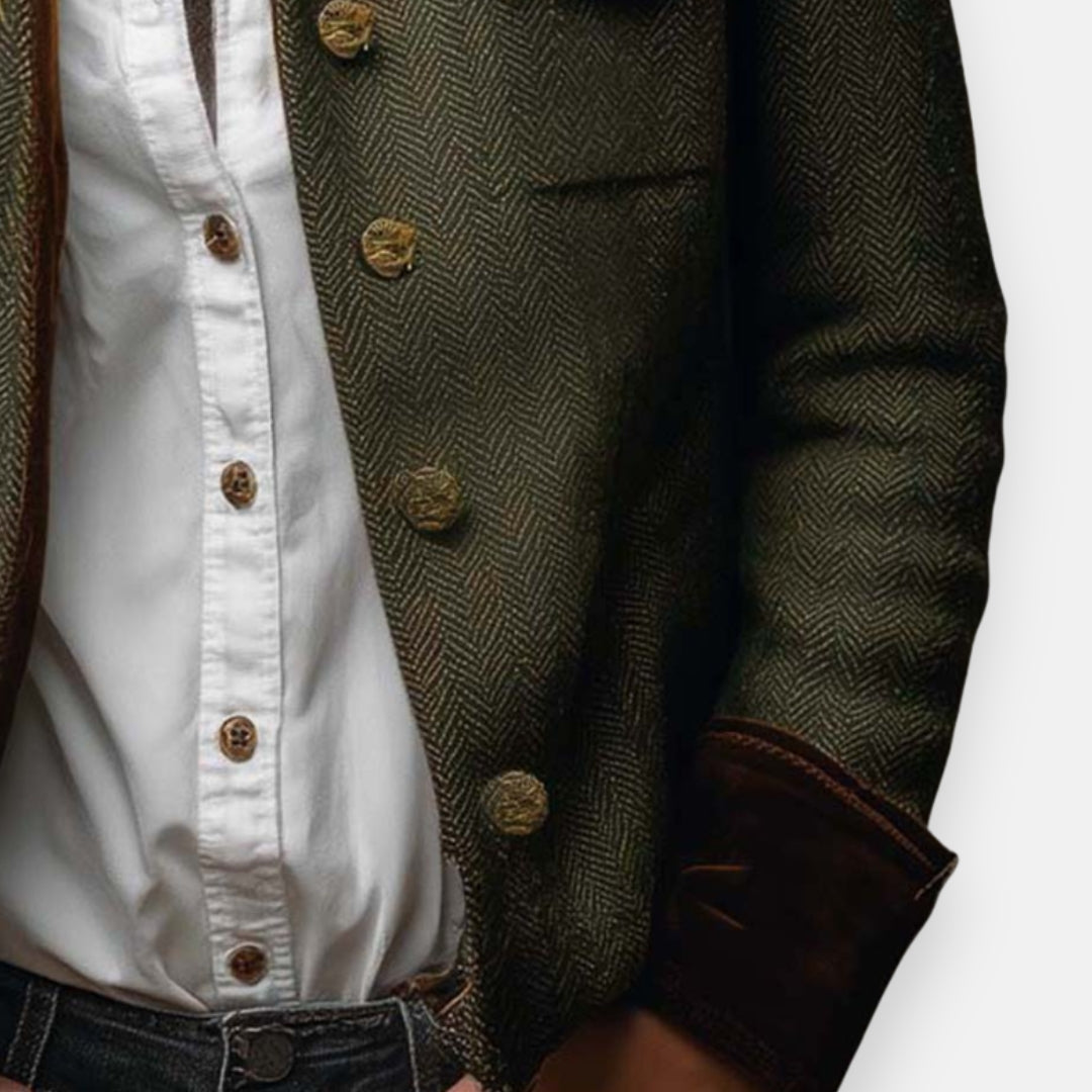 Marisoria - Veste Chic En Tweed Avec Finitions En Velours