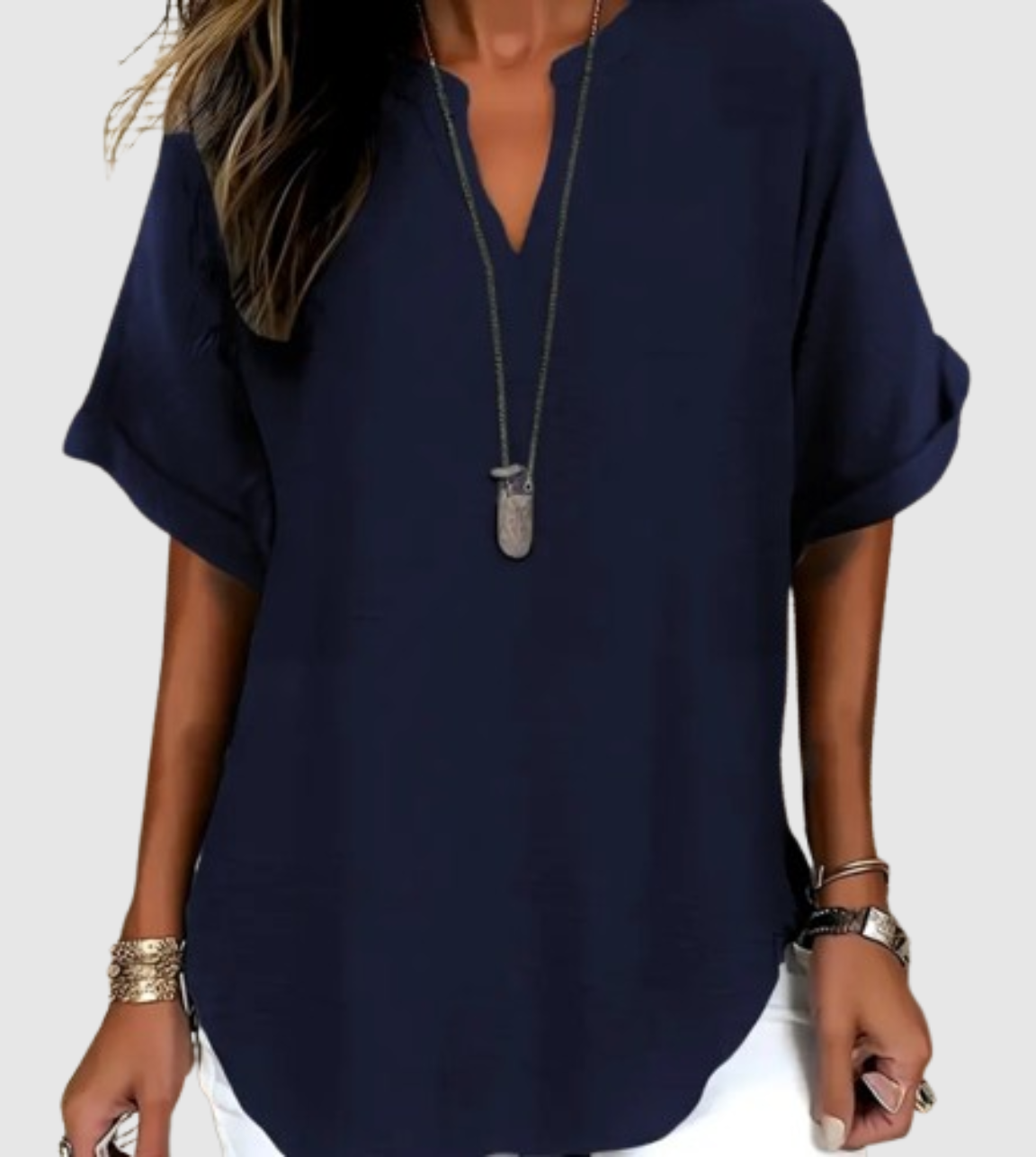 Sylmira - Blouse Ample Élégante à Col V
