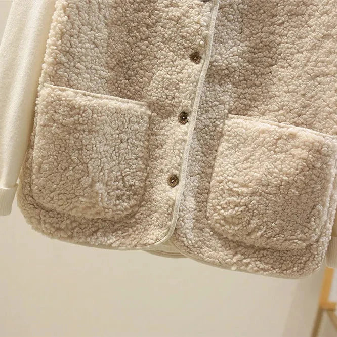 Avriel - Manteau sans manches pour femmes en laine d'agneau