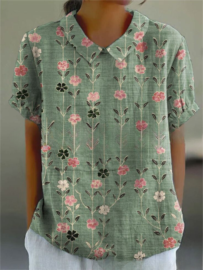 Ombeline - Chemise Florale Élégante