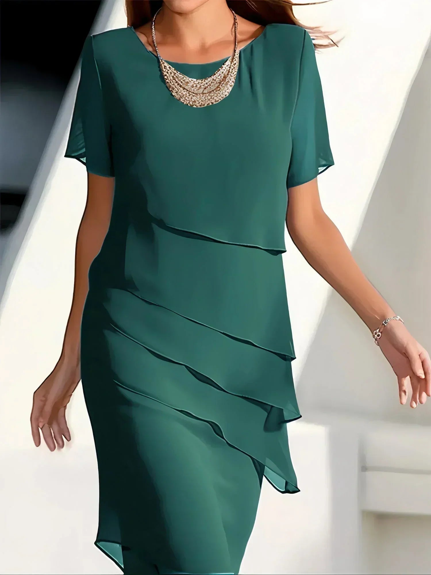 Quitterie - Robe Élégante avec Couverture du Ventre