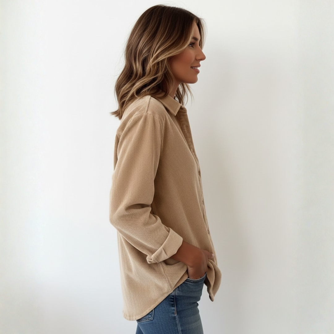 Elivianne - Une chemise en velours côtelé qui fonctionne à merveille