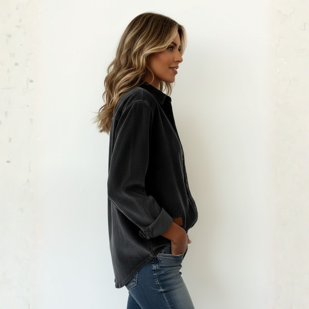 Elivianne - Une chemise en velours côtelé qui fonctionne à merveille