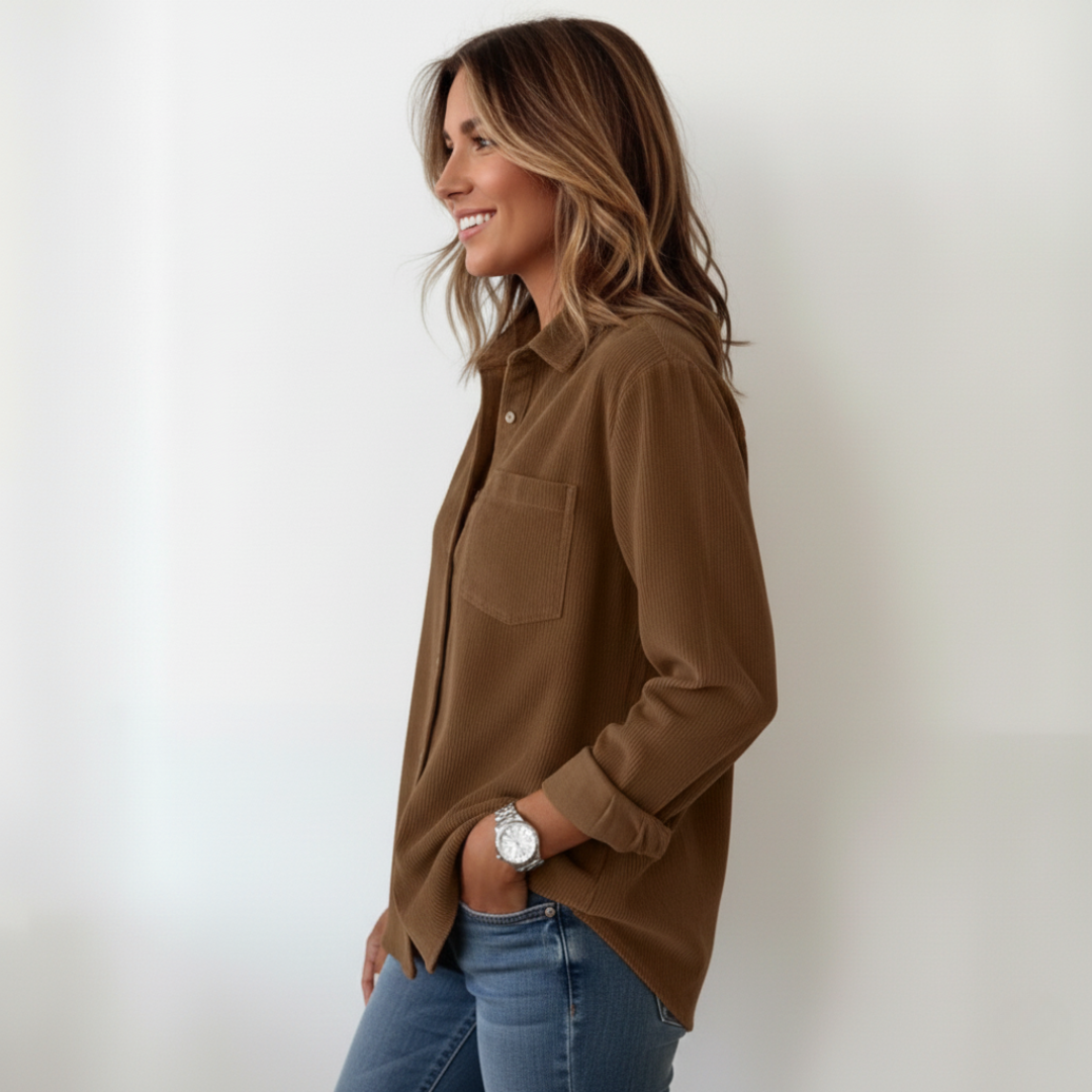 Elivianne - Une chemise en velours côtelé qui fonctionne à merveille