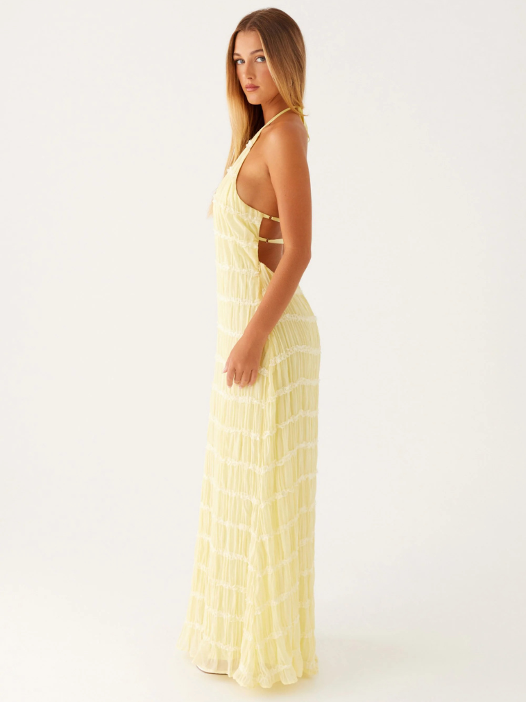 Olga - Robe Longue à Décolleté Halter