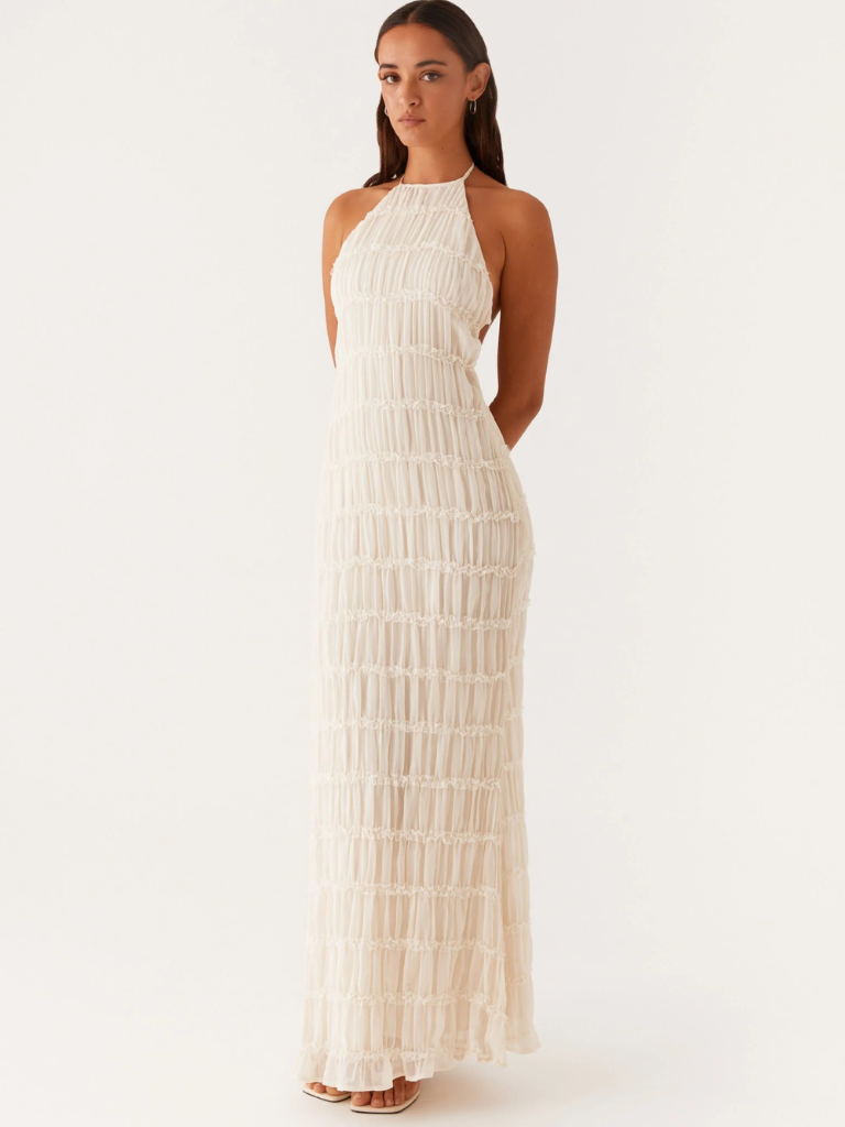 Olga - Robe Longue à Décolleté Halter