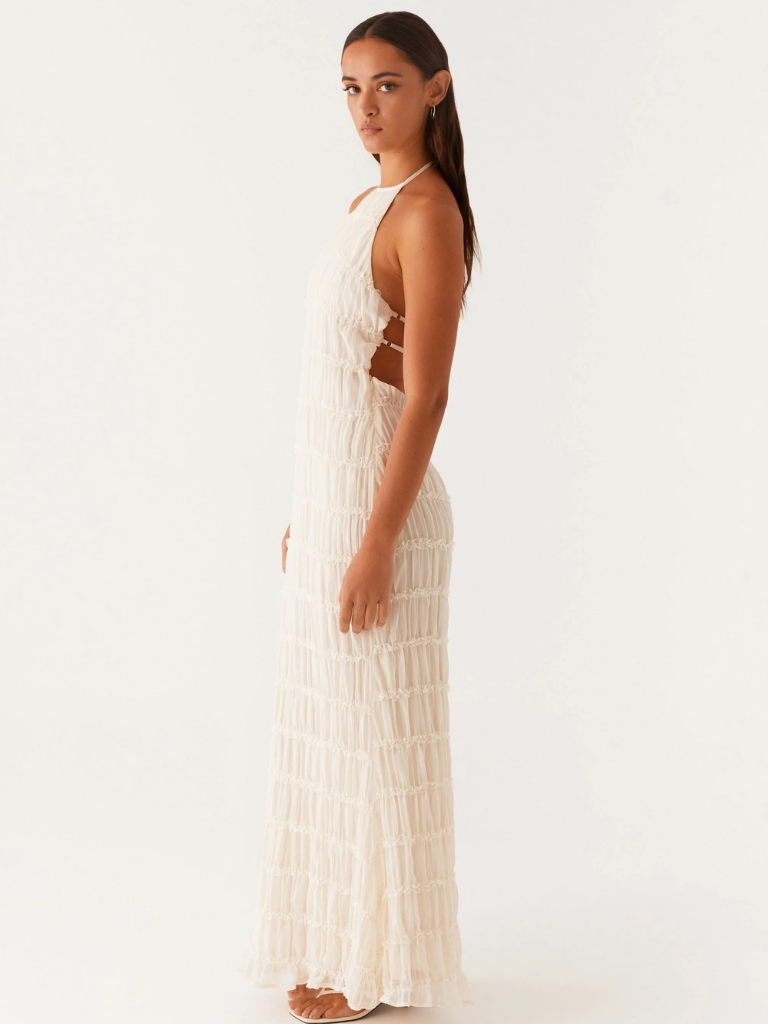 Olga - Robe Longue à Décolleté Halter