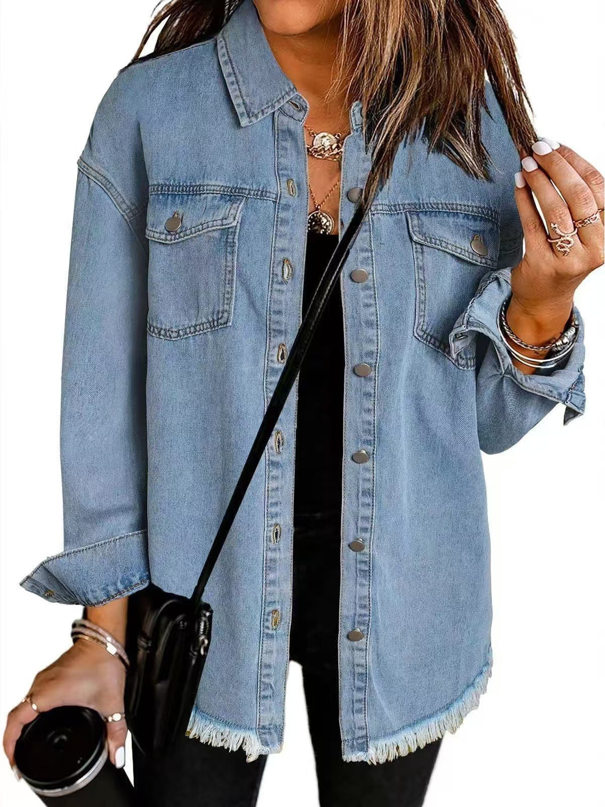 Quenira - Veste en denim décontractée au style intemporel