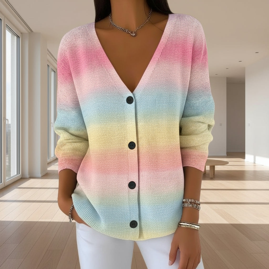 Eliavelle - Pull Hiver Doux avec Col en V Élégant